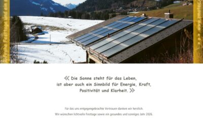 Frohe Festtage und gesundes 2026